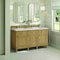 James Martin Vanities 60'' Double Vanity, Light Natural Oak w/ 3 CM Ethereal Noctis Quartz Top 424-V60D-LNO-3ENC - alternate 2